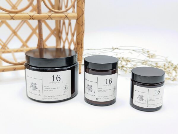 Bougie parfumée Immortelle 16 Bertille La Famille de Camomille