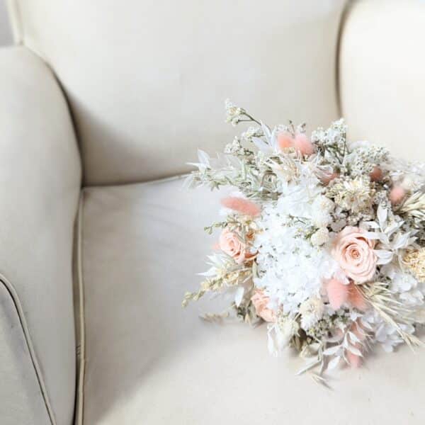 Bouquet mariée fleurs séchées rose augustine 2