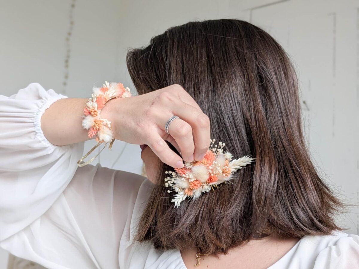 Bracelet en Fleurs Séchées & Stabilisées Ton Sauvage – Image 4